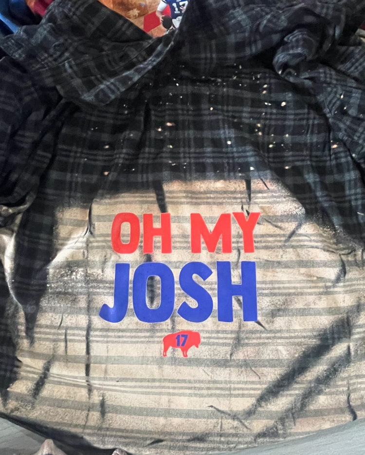 Bleached Back Flannel “Oh My Josh”