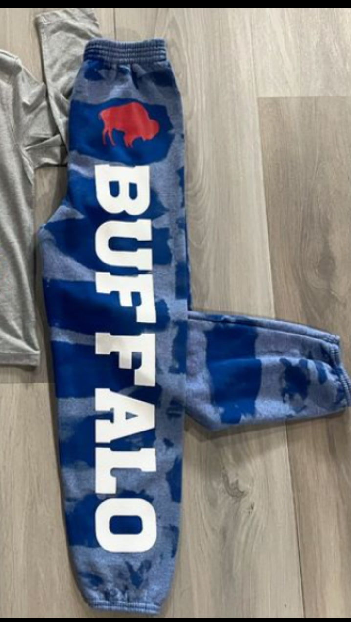 blue bleached buffalo kids joggers