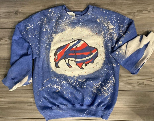 Buffalo Bleached Buffalo Stripes Confetti Crew