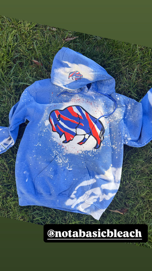 Blue Bleached Zubäuz Buffalo Hoodie