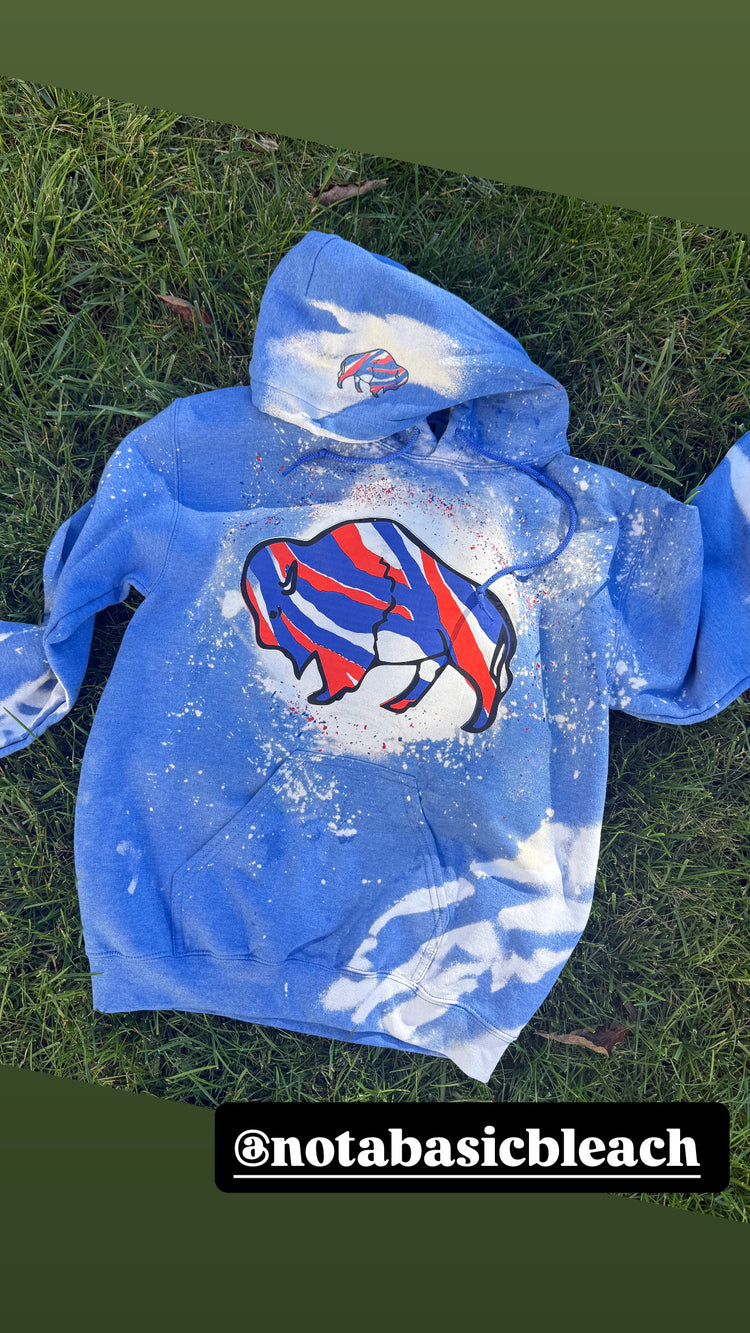 Blue Bleached Zubäuz Buffalo Hoodie