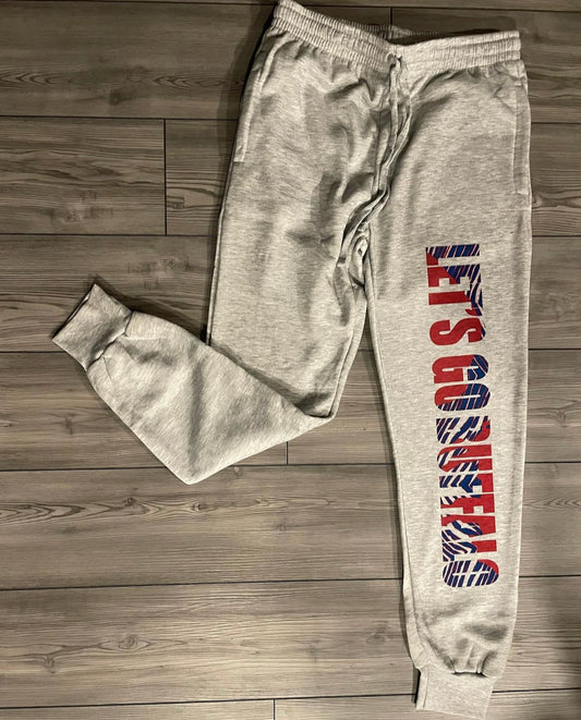 Grey Let’s Go Buffalo Buffalo Stripes Joggers