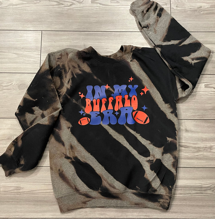 In My Buffalo Era Black Bleached Crew