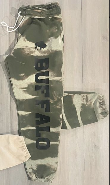 green bleached joggers (without buffalo logo) plain