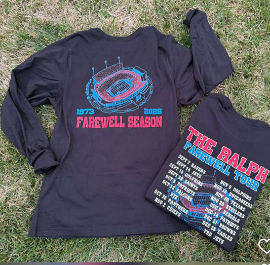 Farewell Season Black Longsleeve with Farewell Tour on Back