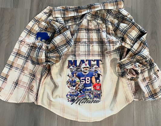 BLEACHED BACK FLANNEL in " MATT MILANO " in CREAMY FLANNEL