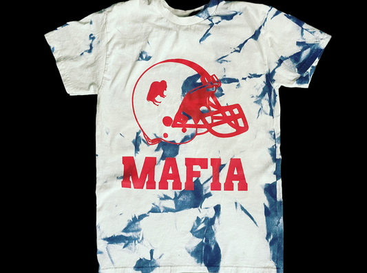 Blue Spray Dye Mafia Tee