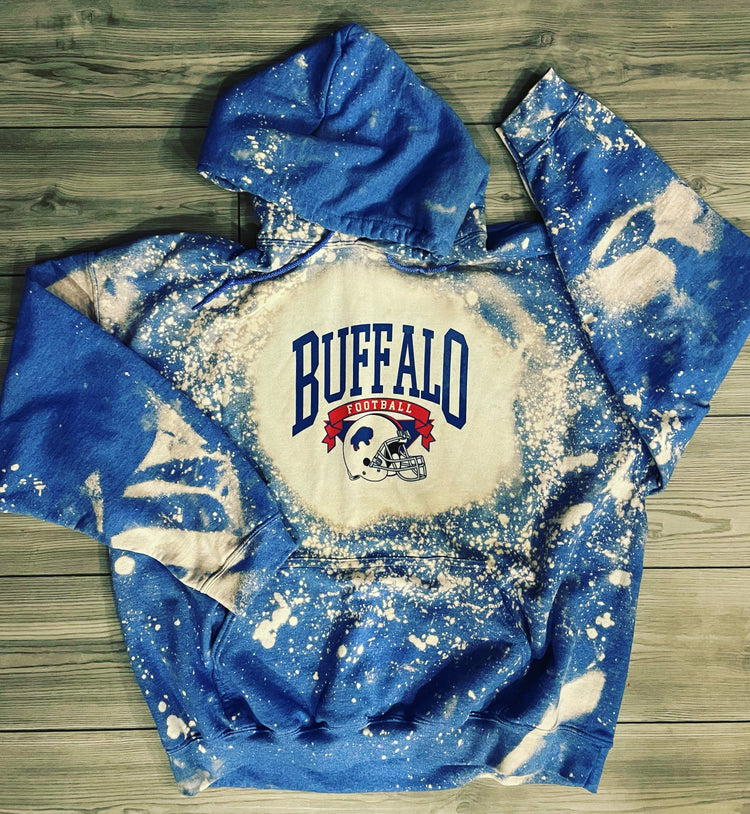 Buffalo Football Bleached Hoodie