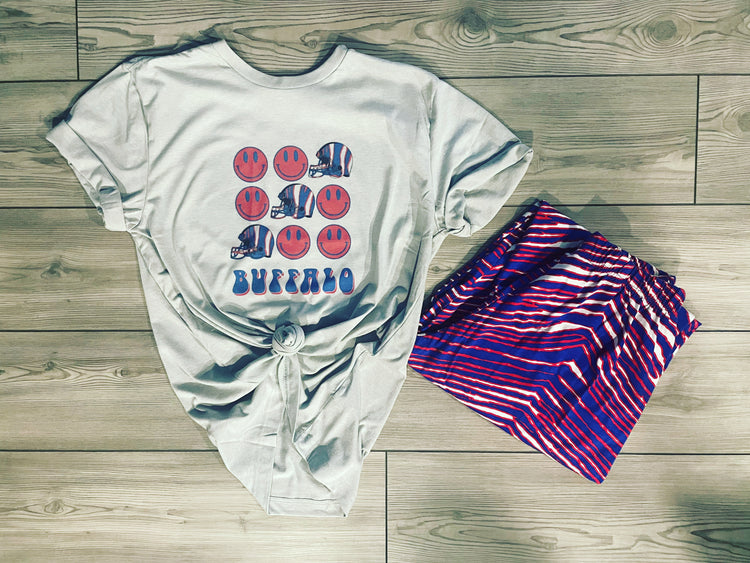 Grey Helmet Buffalo Zubaz Tee